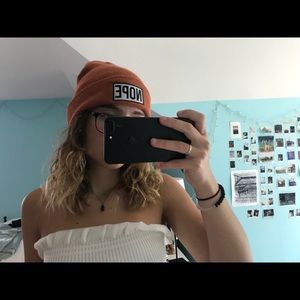 orange beanie